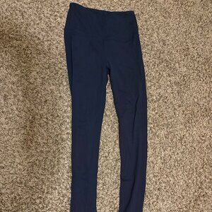 Yogipace Leggings Small Navy Blue Pull On Full Length Nylon Elastane Blend Solid